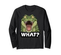 Funny Crocodile What Zoo Ragazzi Ragazze Bambini Maglia a Manica