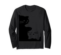 Funny Cute Cat Consumes Funny Sarcastic Kitten Upside Down Maglia a Manica