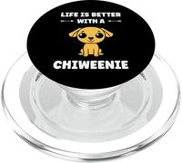 Funny cute Dog life is better with a Chiweenie PopSockets PopGrip per MagSafe