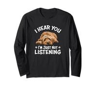 Funny Cute Hear You Not Listening Labradoodle Lover Maglia a Manica