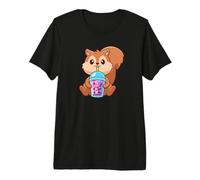 Funny Cute Kawaii Kids Bubble Boba Tea Squirrel Lover Maglietta Premium