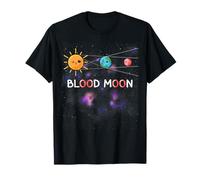 Funny Cute Kawaii Total Lunar Eclipse Blood Moon 7 Sep 2025 Maglietta