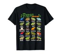 Funny Cute Types of Frogs Around The World for Kid Student Maglietta