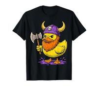 Funny Cute Viking Warrior Humor Rubber Duckie Duck Costume Maglietta