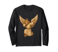 Funny Dabbing Angel Halo Christian Kids Dab Pose Maglia a Manica