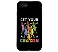 Funny Dabbing Crayons First Day Of School Get Your Crayon Custodia per iPhone SE (2020) / 7/8