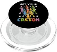 Funny Dabbing Crayons First Day Of School Get Your Crayon PopSockets PopGrip per MagSafe