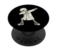 Funny Dabbing Doctor Skeleton Halloween Hospital Crew PopSockets PopGrip Adesivo