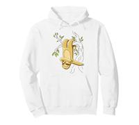 Funny Dabbing Sloth Illustration Tree Hanging Drawing Felpa con Cappuccio