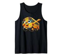 Funny Dabbing Yellow School Bus Graphic Gifts Kids Boys Canotta