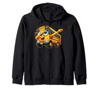 Funny Dabbing Yellow School Bus Graphic Gifts Kids Boys Felpa con Cappuccio