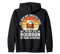 Funny Dad 70th Birthday Bevitore Borbone Anni Settanta Felpa con Cappuccio