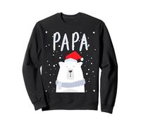 Funny Dad Bear Christmas Saint Hat Coppie Famiglia Felpa