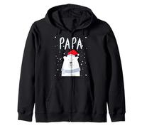 Funny Dad Bear Christmas Saint Hat Coppie Famiglia Felpa con Cappuccio
