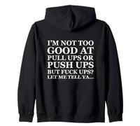 Funny Dad Joke Adult Father's Day Pushups & Pullups Failure Felpa con Cappuccio