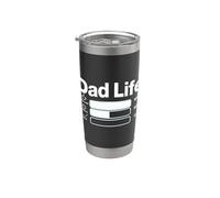 Funny Dad Life Status Bar, Caffè e No Sleep for New Dads Bicchiere termico in acciaio inox doppia parete