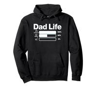 Funny Dad Life Status Bar, caffè e No Sleep for New Dads Felpa con Cappuccio