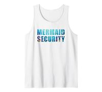 Funny Dad Mermaid Security Underwater Sea Graphic (White) Canotta