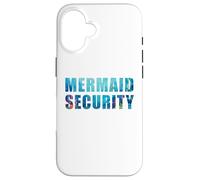 Funny Dad Mermaid Security Underwater Sea Graphic (White) Custodia per iPhone 16