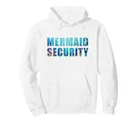 Funny Dad Mermaid Security Underwater Sea Graphic (White) Felpa con Cappuccio