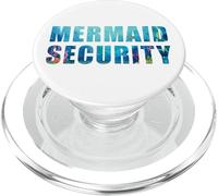 Funny Dad Mermaid Security Underwater Sea Graphic (White) PopSockets PopGrip per MagSafe