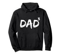 Funny Dad of 3 Gift Father Math Joke Dad to the Third Power Felpa con Cappuccio