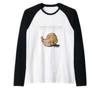 funny dad potato father's day daughter toddler boy and girl Maglia con Maniche Raglan