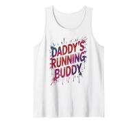 Funny Daddy's Running Buddy Dad Half Marathon Mudding Queen Canotta