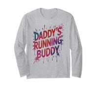 Funny Daddy's Running Buddy Dad Half Marathon Mudding Queen Maglia a Manica