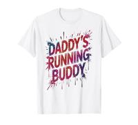 Funny Daddy's Running Buddy Dad Half Marathon Mudding Queen Maglietta