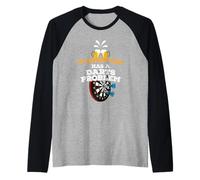 Funny Darts My Drinking Team ha Un Problema con Le Freccette Maglia con Maniche Raglan