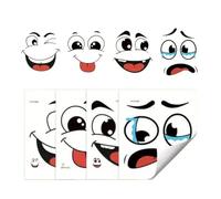 Funny Decal Pack, Peel Stick Can Graphics, Decorative Labels, Removable Trash Bin Stickers for Kitchen Bathroom Garden Fridge and Outdoor Containers 7.87x7.87in