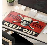 Funny Desk Accessories For Work Poison Keep Out: Skull and Crossbones Warning Mouse Pad The Mouse Pad Funny Funny Mouse Pads For Desk