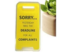 Funny Desk Sign, Gag Desk Decoration, Humorous Table Ornament, Creative Cubicle Decor, Desk Decor Sign, Humor Sign, Cubicle Desk Ornament, Dorm Funny Decor, Apartment Table Sign, Travel Desk De