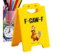 Funny Desk Signs, 10x16cm Funny Home Decoration, Dorm Desk Decor | Lighthearted Novelty Rooster Table Sign For Hotel Apartment Dorm Workstations Counter Bar Farmhouse Shelf Den Bedroom