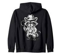 Funny Detective Raccoon Felpa con Cappuccio