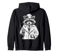 Funny Detective Raccoon Felpa con Cappuccio