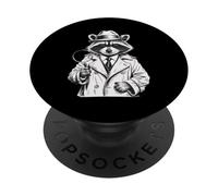 Funny Detective Raccoon PopSockets PopGrip Adesivo