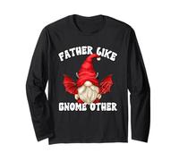 Funny Devil Wings Red Fathers Day GNOME Dad Graphic Grandpa Maglia a Manica