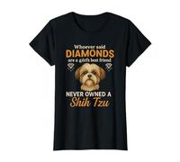 Funny Diamonds è il migliore amico di una ragazza Shih Tzu Dog Puppy Maglietta