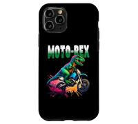 Funny Dinosaur T-Rex Motorbike Dirt Bike Motocross Off Road Custodia per iPhone 11 Pro