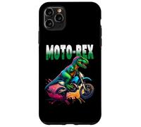 Funny Dinosaur T-Rex Motorbike Dirt Bike Motocross Off Road Custodia per iPhone 11 Pro Max