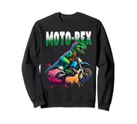Funny Dinosaur T-Rex Motorbike Dirt Bike Motocross off Road Felpa
