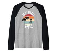 Funny Disc Golf Best Uncle By Par Frisbee Dad Toss Golf Maglia con Maniche Raglan