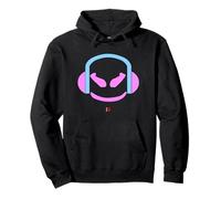 Funny DJ AngryFace Malva Blu-Rosa Felpa con Cappuccio