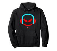 Funny DJ AngryFace Malva Rosso/Blu Felpa con Cappuccio