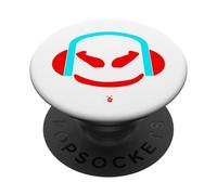Funny DJ AngryFace Malva Rosso/Blu PopSockets PopGrip Adesivo