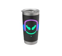 Funny DJ Mallow Face Aqua/Blu Bicchiere termico in acciaio inox doppia parete