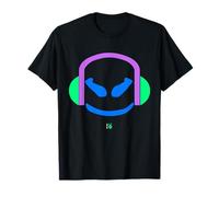 Funny DJ Mallow's SmilingFace Flash Blu Maglietta