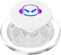 Funny DJ Malva SmilingFace Blu PopSockets PopGrip per MagSafe